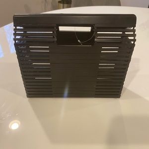 Black Wooden Clutch